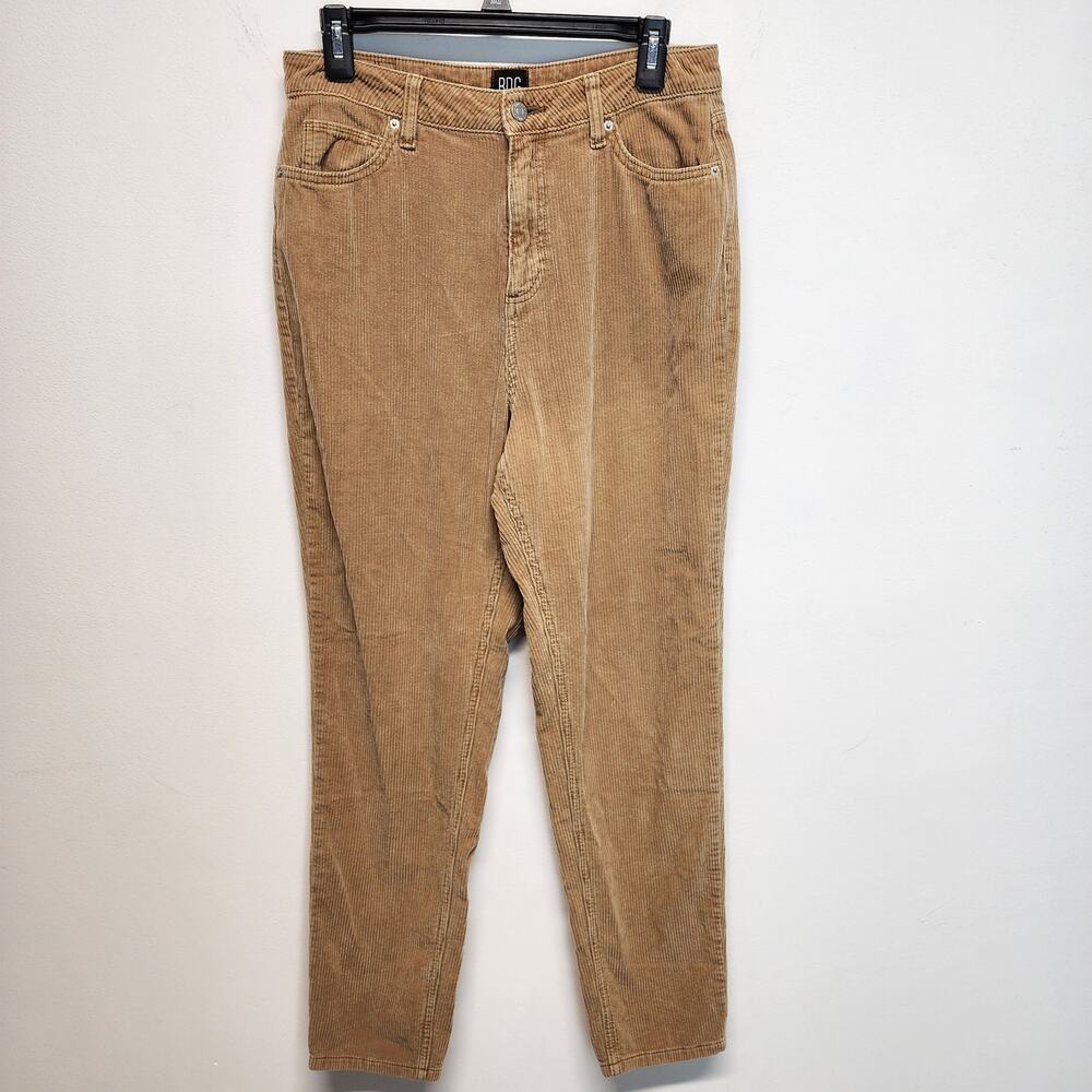 BDG Womens High Rise Mom Corduroy Pants Size 29x29" Tan Straight Leg Cotton